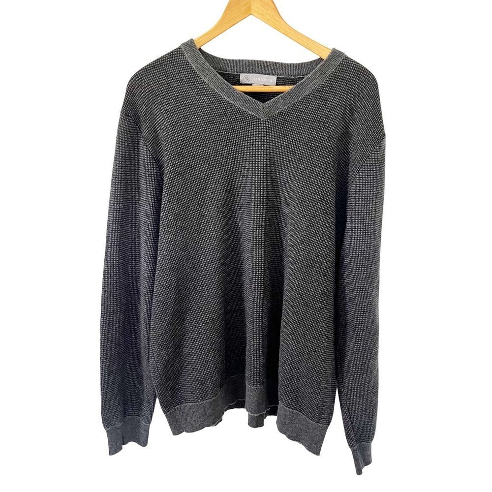 Cloudveil Grey Waffle Knit Primaloft Pullover‎ Vneck Sweater